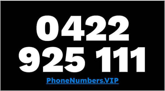 Gold VIP Premium Mobile Number 0422 925 111 - works with Telstra, Optus, Vodafone etc - PhoneNumbers.VIP