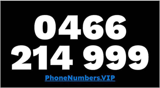 Gold VIP Premium Mobile Number 0466 214 999 - works with Telstra, Optus, Vodafone etc - PhoneNumbers.VIP