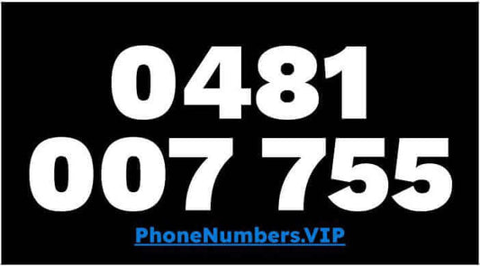 Gold VIP Premium Mobile Number 0481 007 755 - works with Telstra, Optus, Vodafone etc - PhoneNumbers.VIP