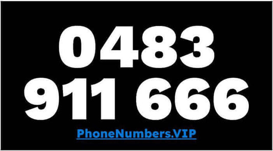Gold VIP Premium Mobile Number 0483 911 666 - works with Telstra, Optus, Vodafone etc - PhoneNumbers.VIP