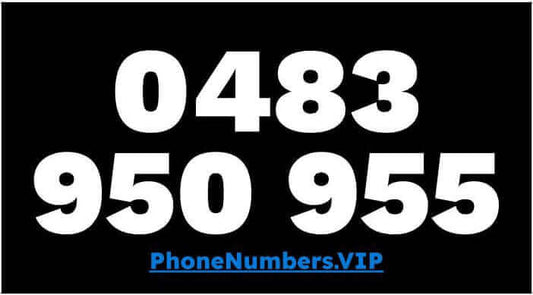 Gold VIP Premium Mobile Number 0483 950 955 - works with Telstra, Optus, Vodafone etc - PhoneNumbers.VIP