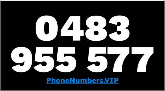 Gold VIP Premium Mobile Number 0483 955 577 - works with Telstra, Optus, Vodafone etc - PhoneNumbers.VIP